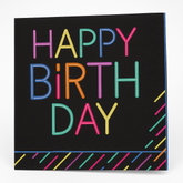 Neon Happy Birthday Luncheon Napkins